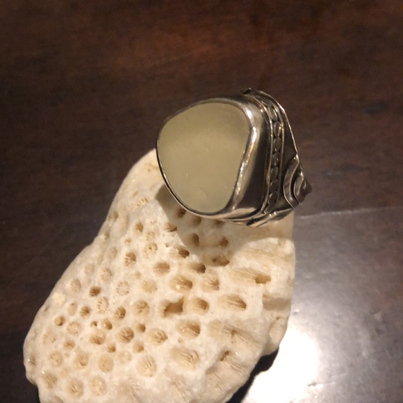 Sterling Silver Ring with Sea Glass - Picture 8 of 8
